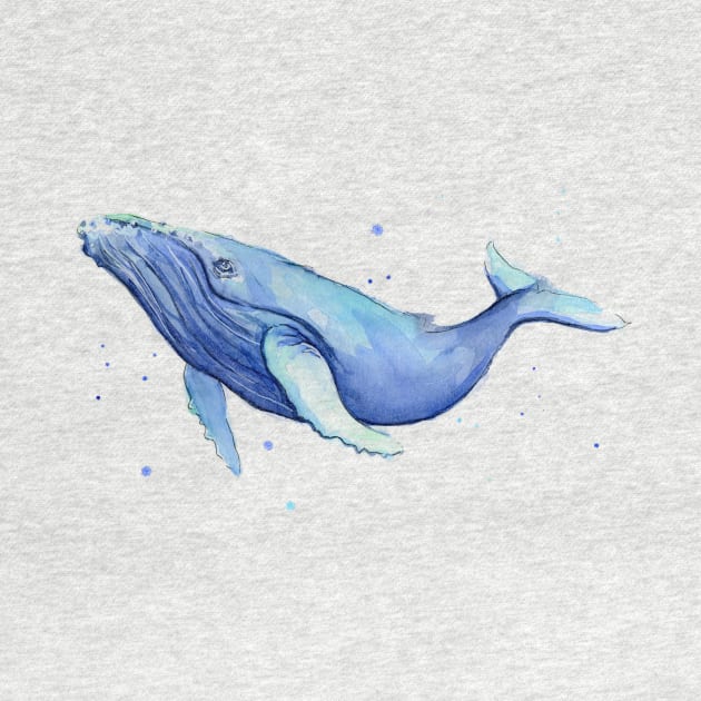 Humpback Whale Watercolor by Olechka